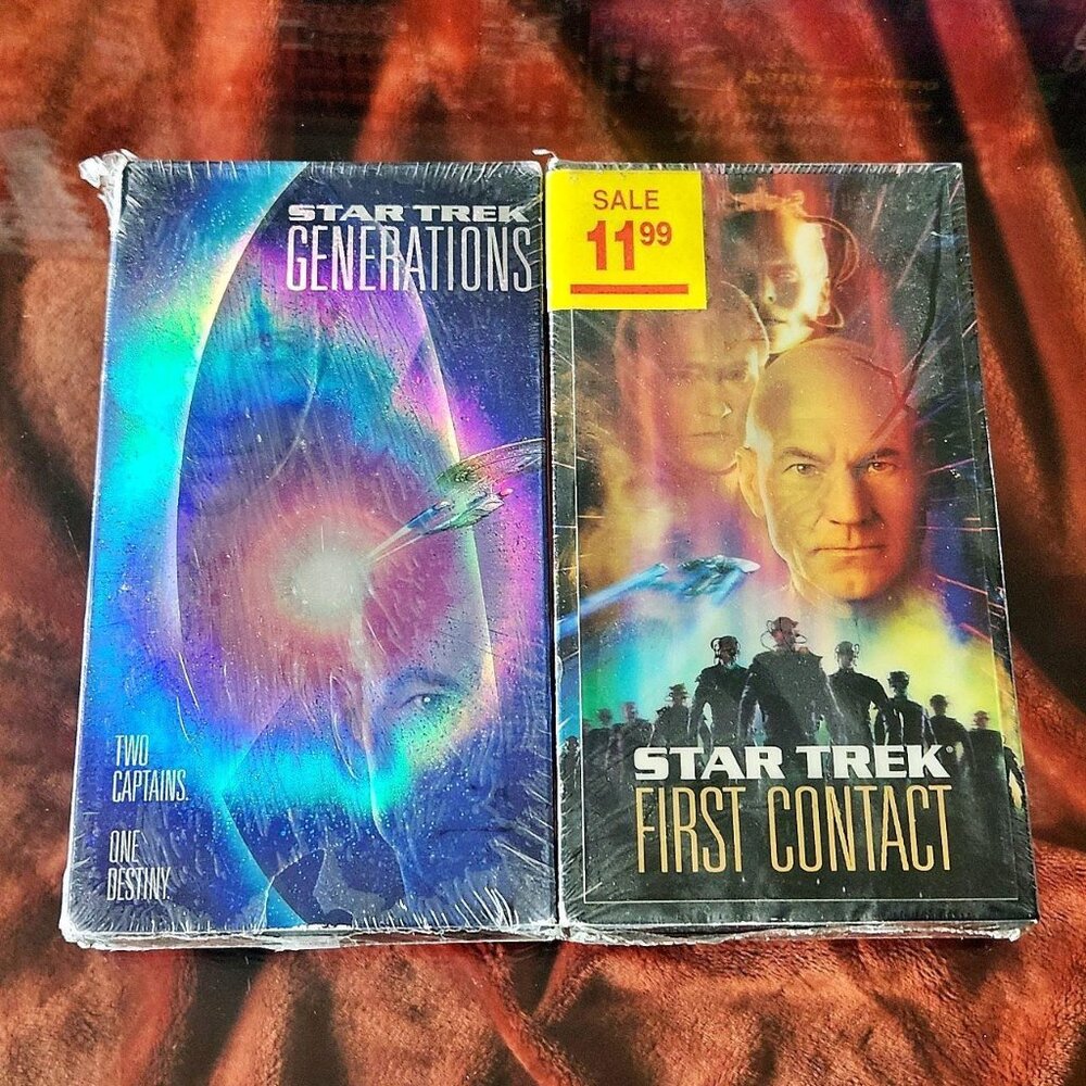 SEALED Star Trek: First Contact & Generations Lenticular VHS Lot. READ.